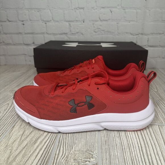 Under Armour Charged Assert 10 Running Shoes Men’s 10.5 Red New - Picture 4 of 8